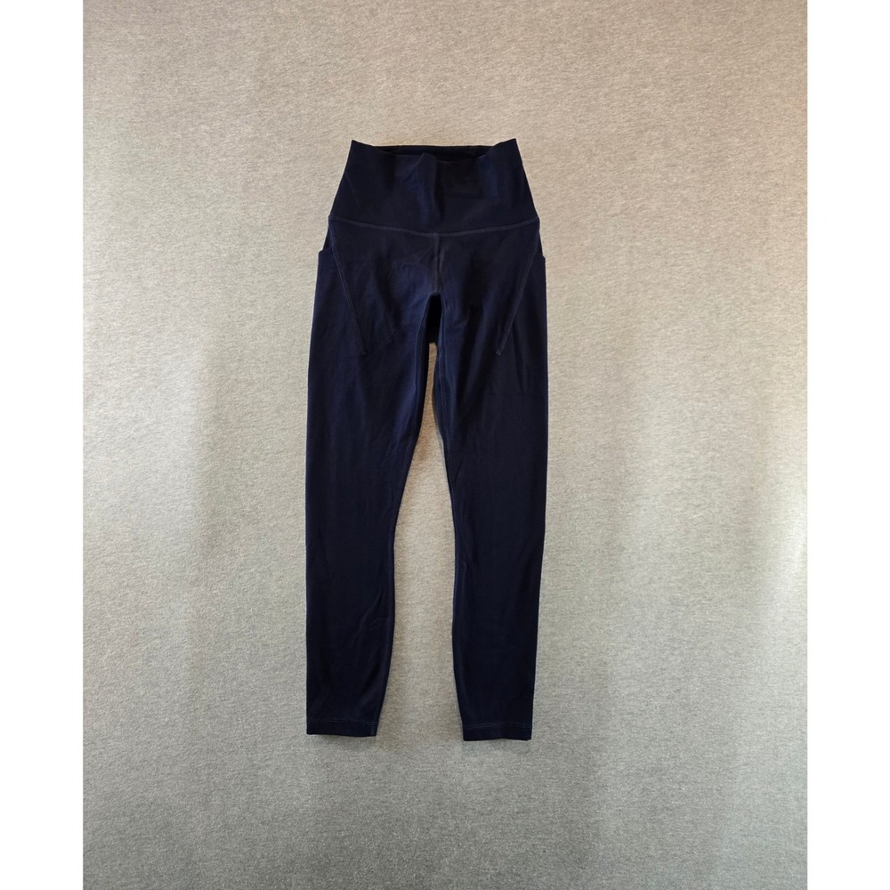 Quince Power-Up Training Leggings Women XS Deep Navy High Rise Pockets